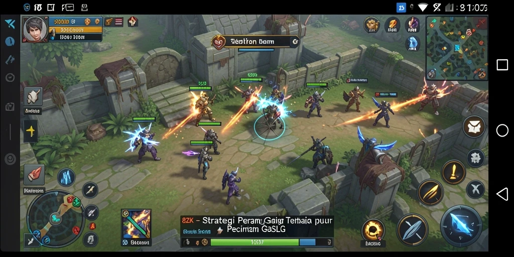 Tampilan gameplay seru dalam 8ZK yang menampilkan pertempuran taktis.