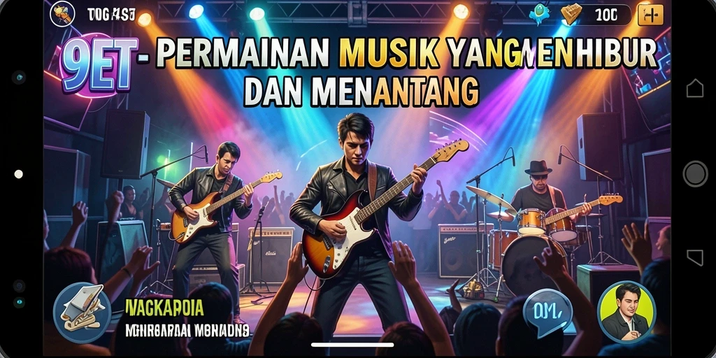 Tampilan gameplay yang menarik dalam 9ET dengan iringan musik.