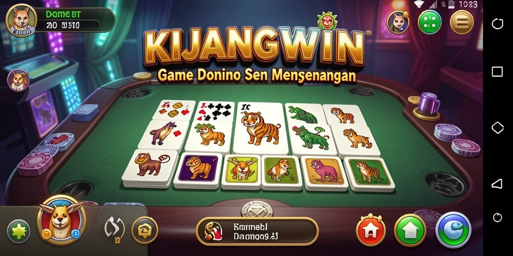Tampilan menarik dan seru saat bermain KIJANGWIN di Domino.
