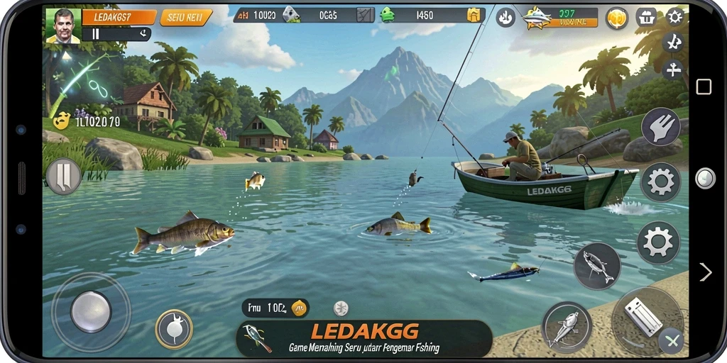 Tangkapan ikan yang luar biasa dalam gameplay LEDAKGG.