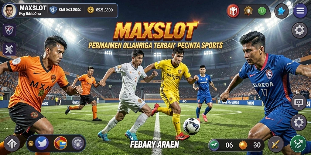 Screenshot dari gameplay seru di MAXSLOT yang menampilkan aksi olahraga.