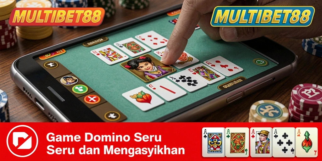 Screenshot gameplay MULTIBET88 dengan tampilan menarik saat bermain domino.