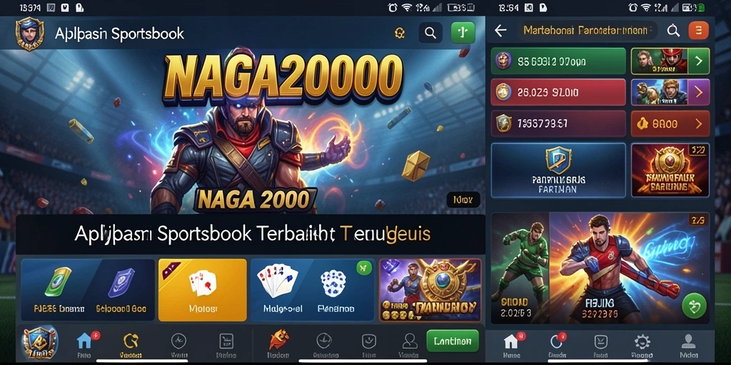 Tampilan antarmuka NAGA2000 yang menarik dalam bermain Sportsbook.