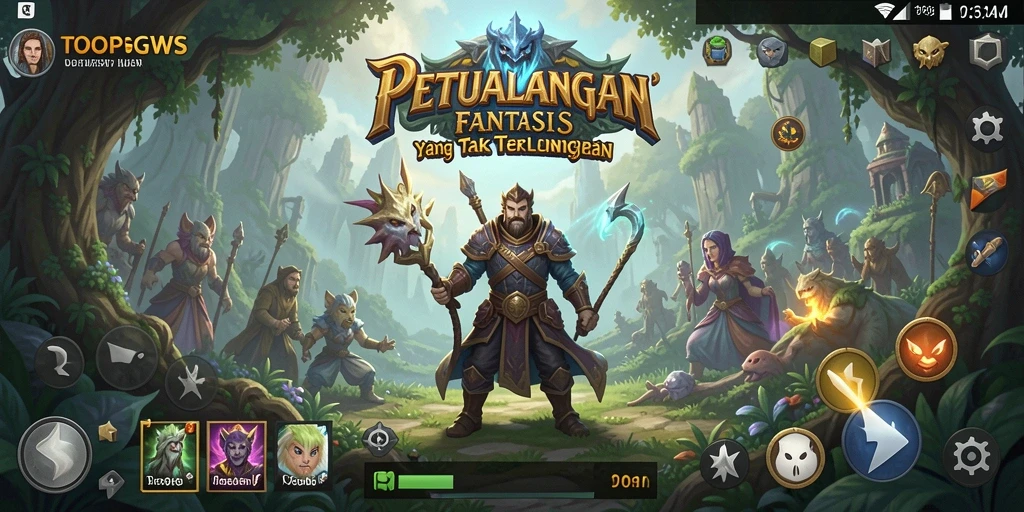 Tampilan gameplay RPG TOOPGWS yang menakjubkan.