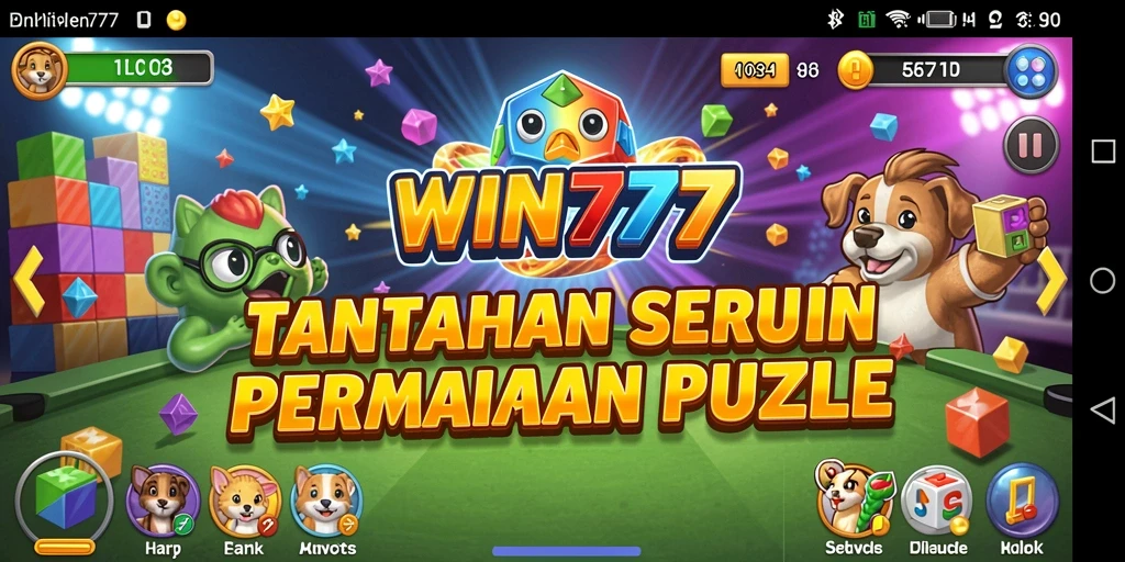 Tangkapan layar menunjukkan gameplay menantang dalam permainan Puzzle.
